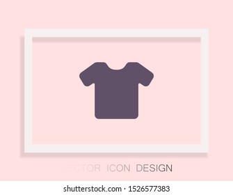 Vector White Blank Tshirt Icon Symbol . Lorem Ipsum Illustration design