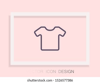 Vector White Blank Tshirt Icon Symbol . Lorem Ipsum Illustration design