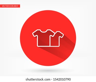 Vector White Blank Tshirt Icon Symbol . Lorem Ipsum Illustration design
