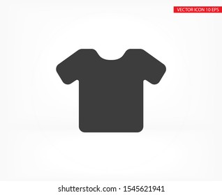Vector White Blank Tshirt Icon Symbol . Lorem Ipsum Illustration design