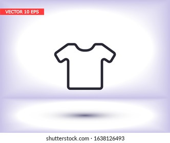 Vector White Blank Tshirt Icon Symbol . Lorem Ipsum Illustration design