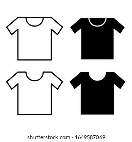 Vector White Blank Tshirt Icon Symbol