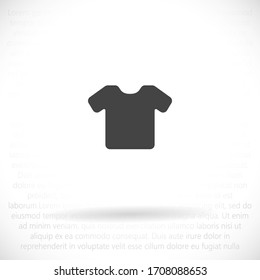 Vector White Blank Tshirt Icon Symbol . Lorem Ipsum Illustration design
