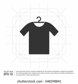 Vector White Blank Tshirt Icon Symbol

