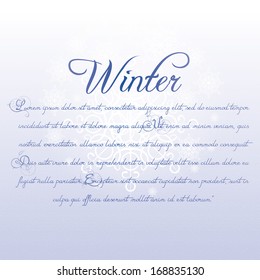 A Vector White And Blue Winter Scene Background