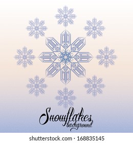 A Vector White And Blue Winter Scene Background