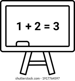 Vector White Board Outline Icon Design
