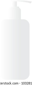 Vector white body shampoo bottle blank template