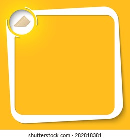 Vector white box for your text and envelope
