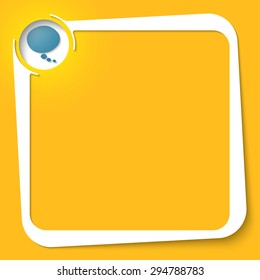 Vector white box for your text and speech bubble