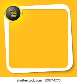 Vector white box for your text and arrow