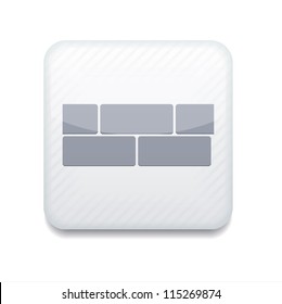 Vector white brick icon. Eps10. Easy to edit