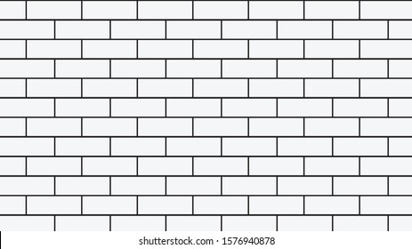 Vector white brick wall background