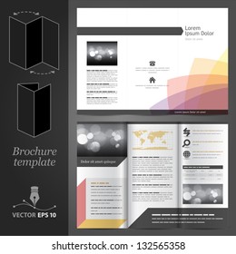 Vector white brochure template design with color elements. EPS 10