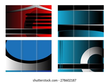 Vector white brochure template design element set
