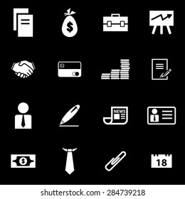 Vector white business icon set