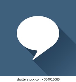 Vector white callout icon on dark background 