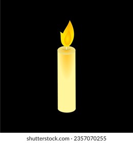 Vector of white candle light