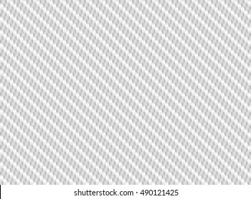 Vector white carbon fiber seamless background. Abstract cloth material wallpaper for car tuning or service. Endless light web texture or page fill pattern