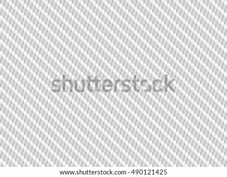 Vector white carbon fiber seamless background. Abstract cloth material wallpaper for car tuning or service. Endless light web texture or page fill pattern
