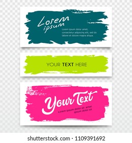 Vector White card brush stroke colorful collections design background, illustration