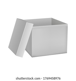 Vector white cardboard box mockup Eps 10