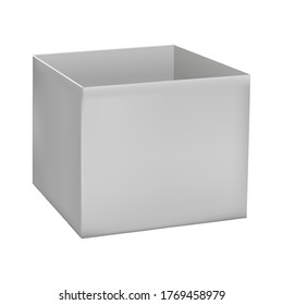 Vector white cardboard box mockup Eps 10