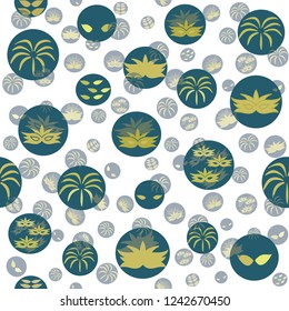 Vector white carnival night sky seamless repeat pattern. Great for festive season wallpaper, scrapbooking, gift wrapper, fabric projects.