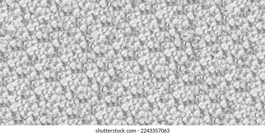 Vector white carpet texture. Gray terry cloth seamless pattern. Fluffy wool bathroom rug. Soft grey room mat background. Towel material, top view. Cotton light backdrop