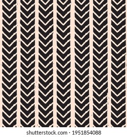 Vector white chevron stripe black seamless pattern