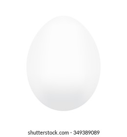 Vector white chicken egg isolated on white background