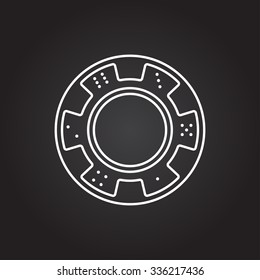 Vector white chip icon 2 