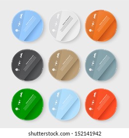 Vector white circles. Color and explosion