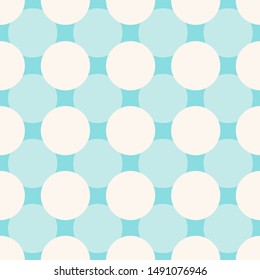 Vector white circles on a blue background, of different opacity seamless pattern. Ideal for baby clothes and bedroom decoration for babies and toddlers, fabrics, wallpaper, stationary, packaging
