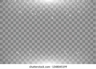 Vector white cloud glitter wave abstract illustration. White star dust trail sparkling particles isolated on transparent background. Magic concept