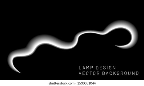 vector of white corrugated fluorescent lights isolated in black
