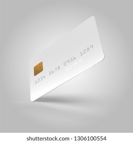 Vector White Credit Card Illustration Template