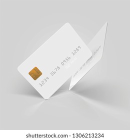 Vector White Credit Card Illustration Template