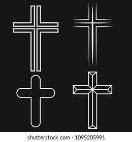 Similar Images, Stock Photos & Vectors of Holy cross icon. Outline