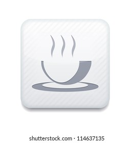 Vector white cup of tea icon. Eps10. Easy to edit
