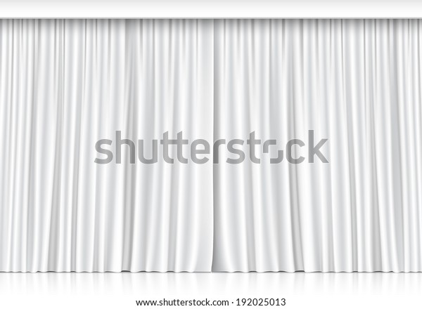 白い背景にベクター白いカーテン のベクター画像素材 ロイヤリティフリー