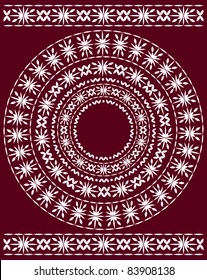 Vector white doily. Vector illustration.