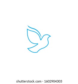 vector white Dove icon on white background

B