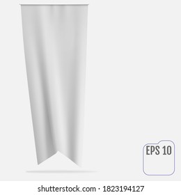Vector white dovetail flag mockup.