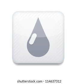 Vector white drop icon. Eps10. Easy to edit