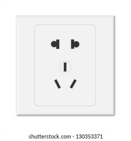Vector White Electric Wall Outlet Receptacle
