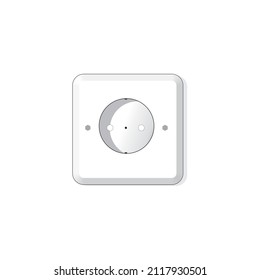 vector white electrical outlet, simple vector
