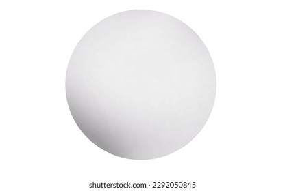 Vector White Empty Round Smooth Sphere with Shadow