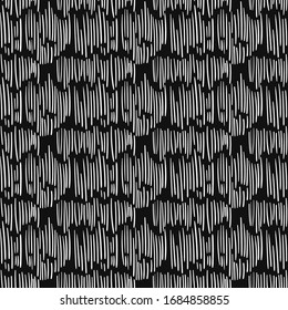 vector white ethnic vertical lines seamless pattern on black