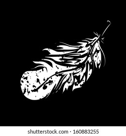Vector white feather 